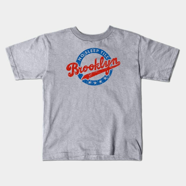 No Sleep Till Brooklyn Distressed Kids T-Shirt by Vault Emporium